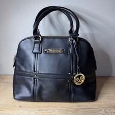 V1969 Versace Black Gold Dome Satchel Studded...
