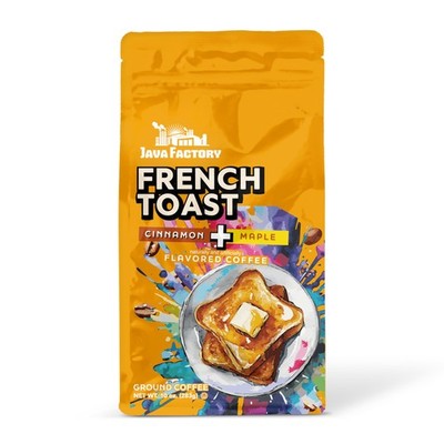 French Toast Flavored Ground Coffee Cinnamon Maple 100% Arabica Beans 10 Ounce
