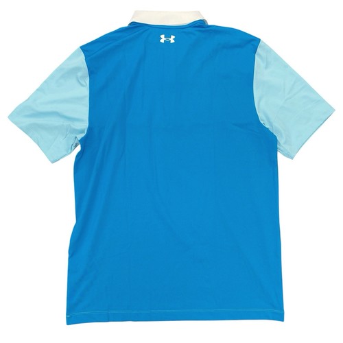 Under Armour Men's Performance 3.0 Color Block Golf Polo Shirt Blue White - Picture 7 of 10