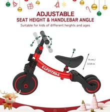 5-in-1 Kids Tricycle Adjustable Toddler Balance Bike w/ Removable Pedals