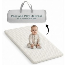 Pack and Play Mattress w/ Travel Carry Bag, Playard Mattress 38"x26" Pack N Play