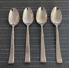 4 Soup Spoons Mikasa Essex Satin 18/10 Stainl...
