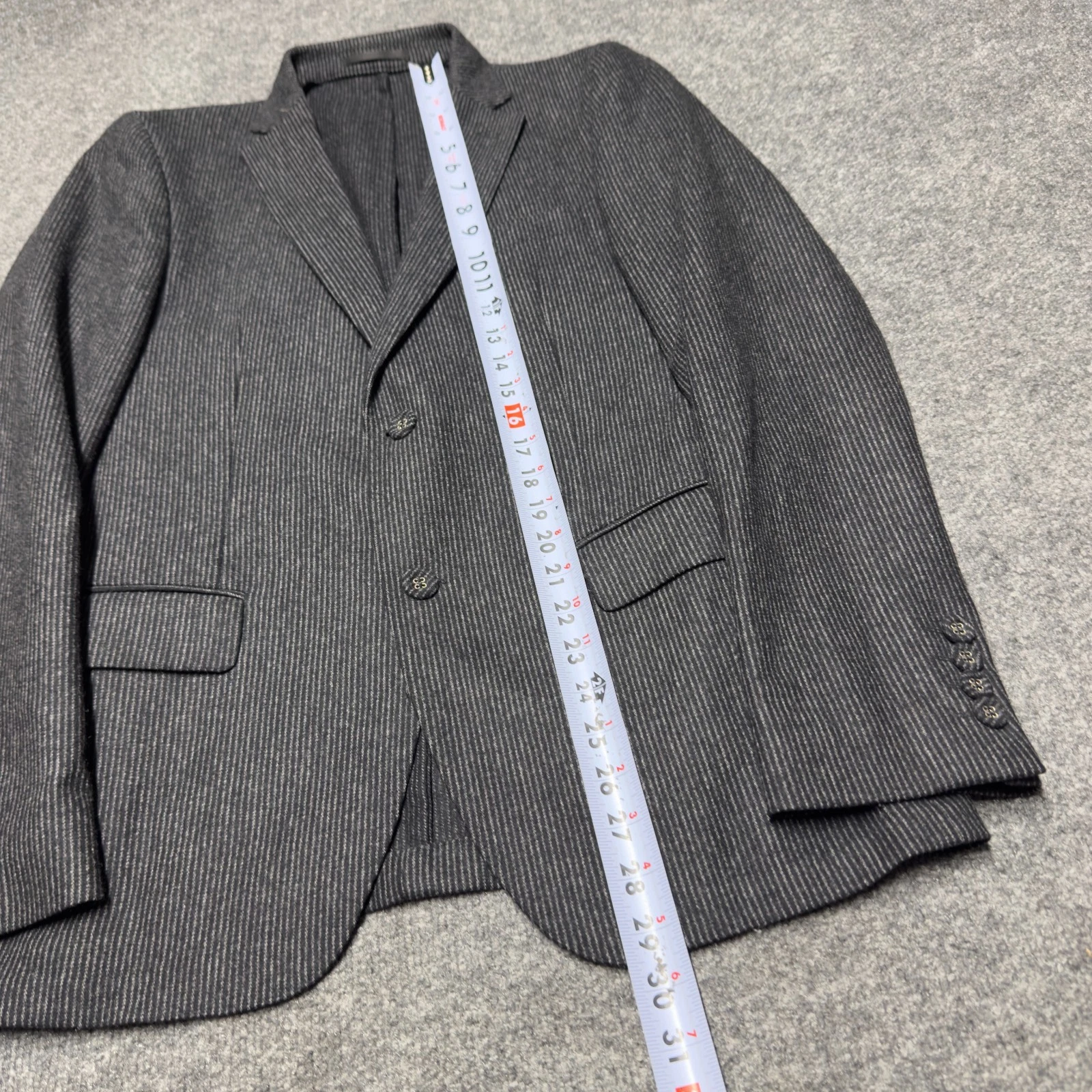 Officine Générale 100% Wool Chalkstripe Jacket Sport Blazer Men EU 50 US 40 Gray image 10