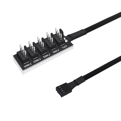 Fan Hub Splitter Extension Cable, 1 to 5 Way Power Supply Cable PWM PC Mother...