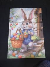 Easter Bunny Garden Flag 12x18 Double Sided Polyester
