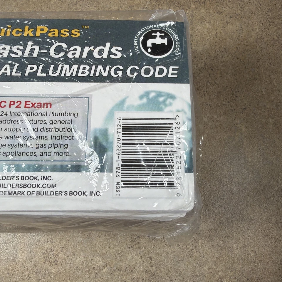 2024 International Plumbing Code IPC QuickPass Flash-Cards Foto 2 de 4
