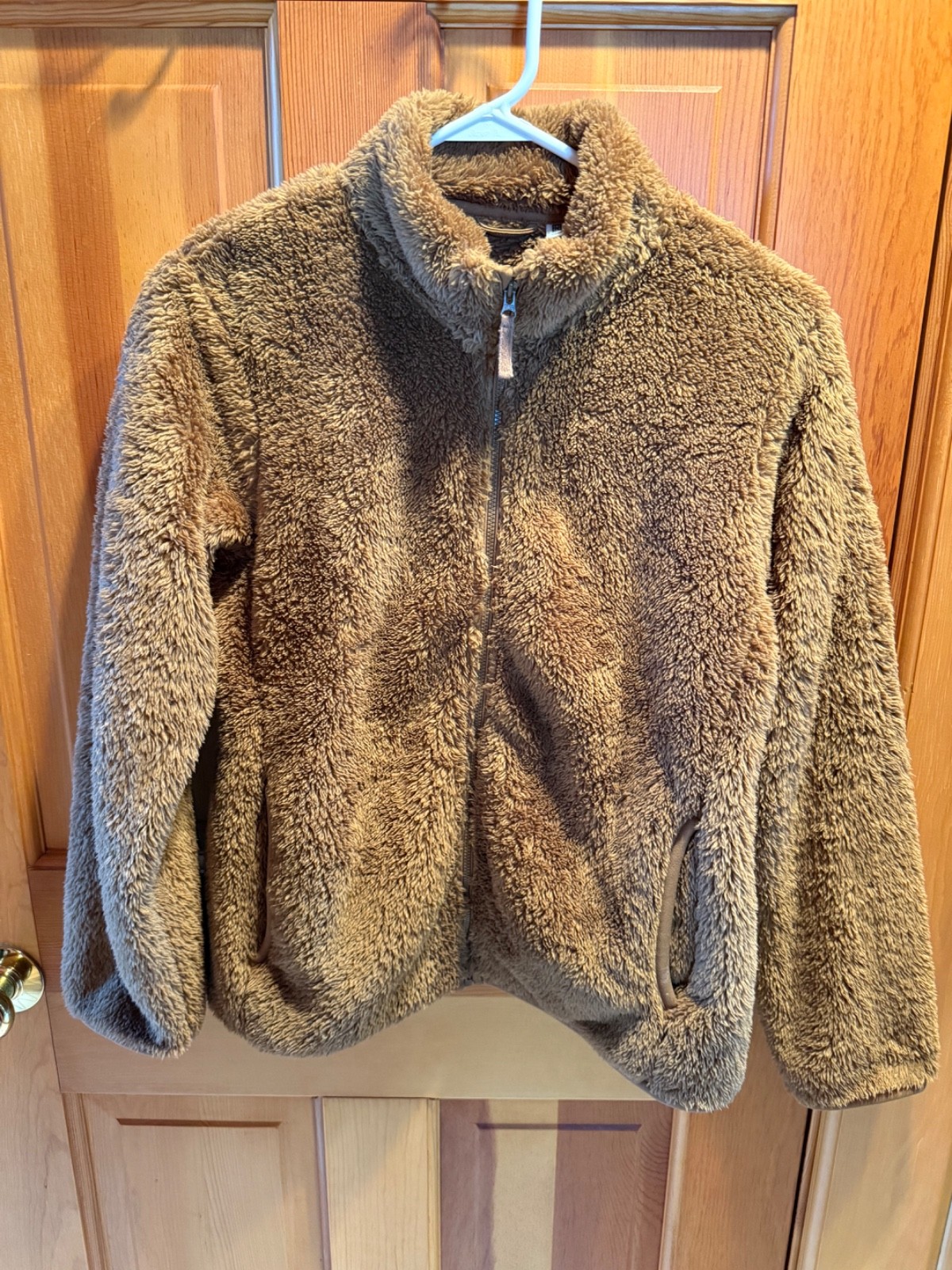 NWOT Boys or Unisex Teddy Brown Fleece Jacket Youth Size 13