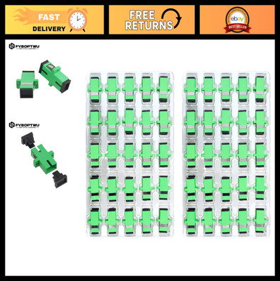 50 PCS SC Fiber Optic Couplers - Singlemode Simplex Female to Female Connectors