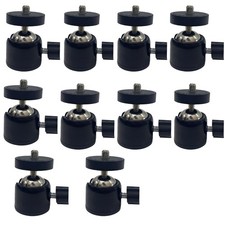 10 Pack Universal 1/4 Inch Swivel Mini Ball Head Tripod Mount 360 Degree