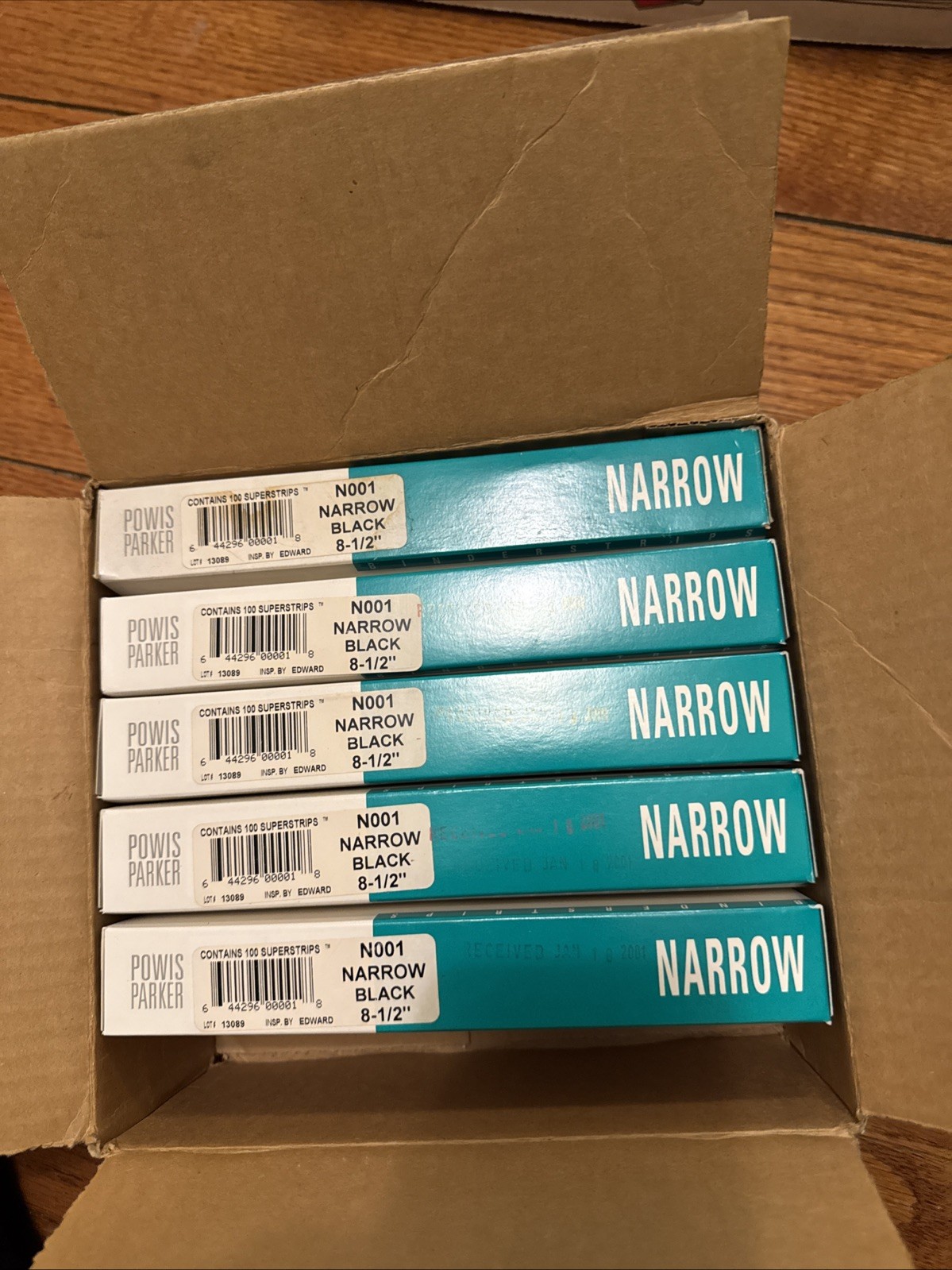 5 Boxes of Powis Parker Narrow Black Binders 8 1/2 N001 Binding Strips 100 Each