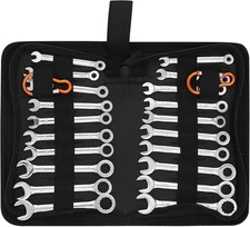 Premium Midget Wrench Set - 22-Piece Mini Combination Wrench Set Metric & SAE Ig