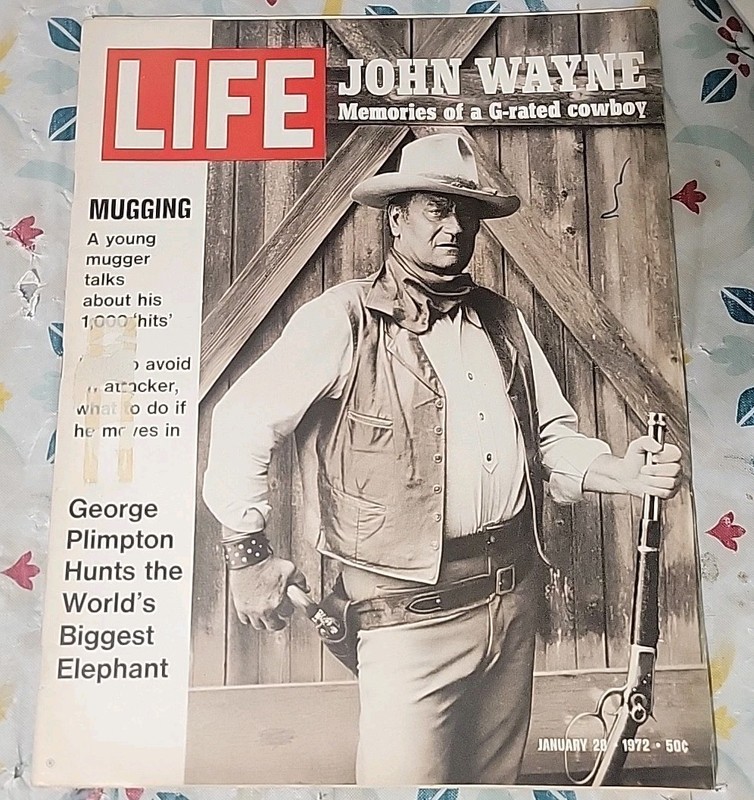 Life Magazine January 28, 1972 - John Wayne Cover, George Plimpton Elephant NICE