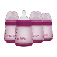 Silicone Baby Bottle with Collapsible Insert Designed to Reduce Colic, 5 Oz with