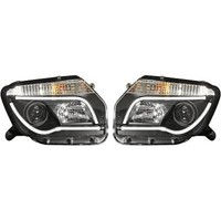 Scheinwerfer FüR Set Dacia Duster Baujahr 11-14 Klarglas/Schwarz Light Bar