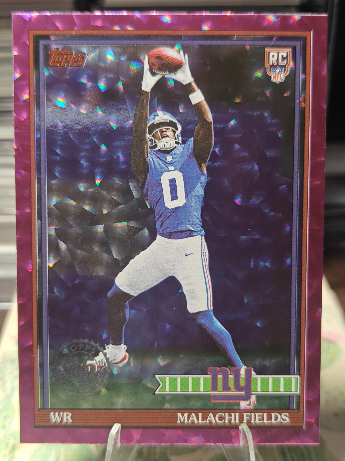 2026 Topps Flagship Malachi Fields Purple Crackle Foil RC #91TR-30