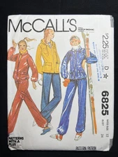 Vintage 70s McCall's Pattern 6825 Misses Unlined Jacket and Pants Size 12 UNCUT
