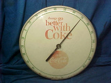 1963 THINGS GO BETTER WITH COKE Round COCA COLA Advertising WALL THERMOMETER