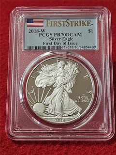 2018 W American Silver Eagle ASE DOLLAR PCGS PR 70DCAM FDI FIRST STRIKE #T2619