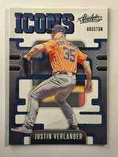 2021 Panini Absolute Icons Green Foil Parallel #I-6 Justin Verlander Astros