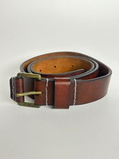 Polo Ralph Lauren Leather Belt Sz. 40 Men's R.L. 1942 Dark Brown NEW Brass 1.25