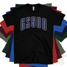 GS500 T-SHIRT VARSITY LOGO college style motorcycle biker