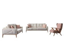 Luxus Sofagarnitur Big xxl sofa Garnituren set 3+3+1 Sitzer 3tlg. Couch