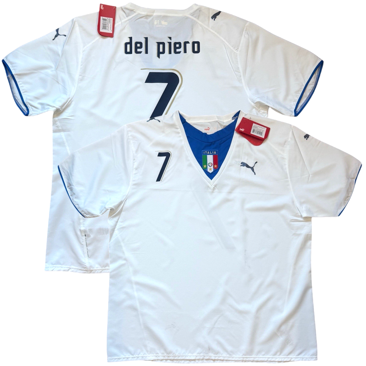 2006 Italy Away Jersey #7 Del Piero 2XL PUMA World Cup Winner NEW