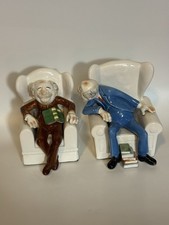 Statler & Waldorf The Muppets Vintage Ceramic Bookends Taste Setter Sigma Japan