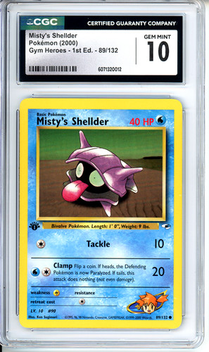 Misty's Shellder (1st Edition) graded CGC 10 for sale on eBay