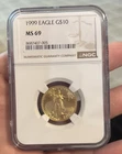 1999-W $10 AMERICAN GOLD EAGLE 1/4 OZ NGC MS69 BEAUTFUL 🔥📈