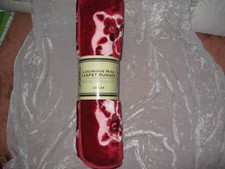 Luxurious Mink Carpet Runner Red Flowers 2'x8' Soft Rug