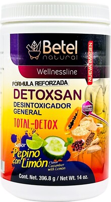 Detoxsan Total Detox Powder - Pepino Limon - Desintoxicadr - Betel Natural 14 Oz