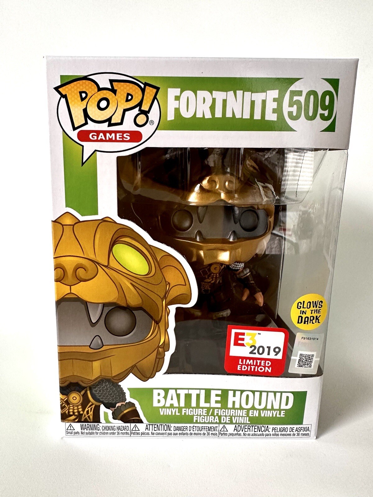 Funko Pop! Fortnite: Battle Hound #509, E3 (2019) Exclusive, Glows In The Dark