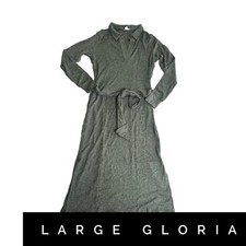 NWT - LuLaRoe - Gloria Sweater Dress - Heathered Green - Large