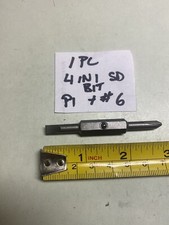 1 Pc 4 In 1 Screwdriver Replacement Bits 5/16  Hex Shank P 1And  6 Slotted