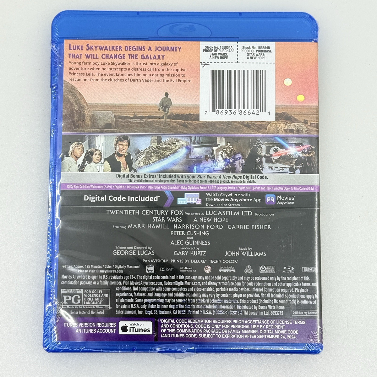 Star Wars: Episode IV: A New Hope [Includes Digital Code] [Blu-ray