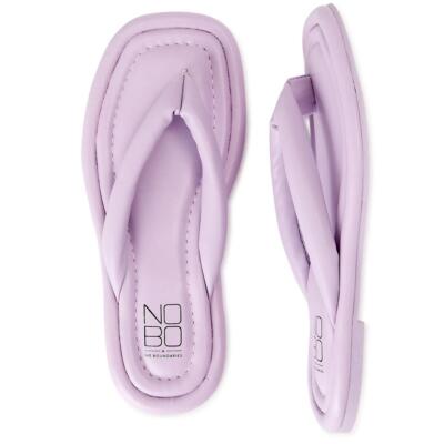 No Boundaries Memory Foam Puffy Flip Flop Sandals Lavender