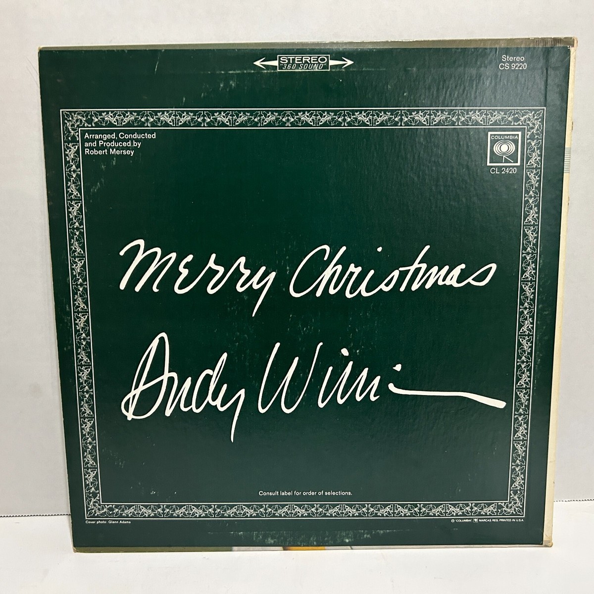 Merry Christmas Andy Williams LPレコード Merry Christmas Andy Williams Album LP Columbia 1970's