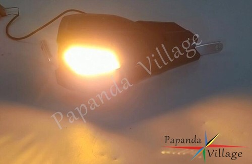 Pair Gray Handlebar Hand Guards W/LED Turn Signal Lights For Honda Yamaha Suzuki - Picture 8 of 8