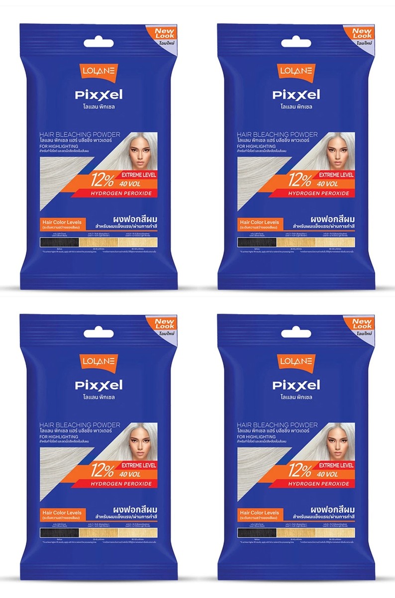 4x Lolane Pixxel Hair Bleaching Powder Extra Light Strong