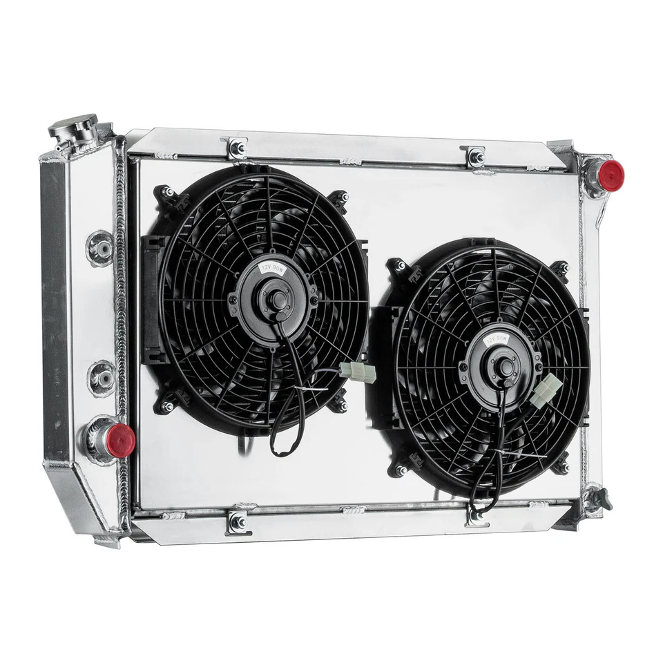 3Row Radiator Shroud Fan For 1969-1973 Ford Mustang Torino Mercury Marquis 7.0L Foto 3 de 4