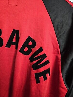 Adidas Originals ZIMBABWE Africa Track Top Retro 90's XL Red Adidas Originals ZIMBABWE Africa Track Top Retro 90's XL Red