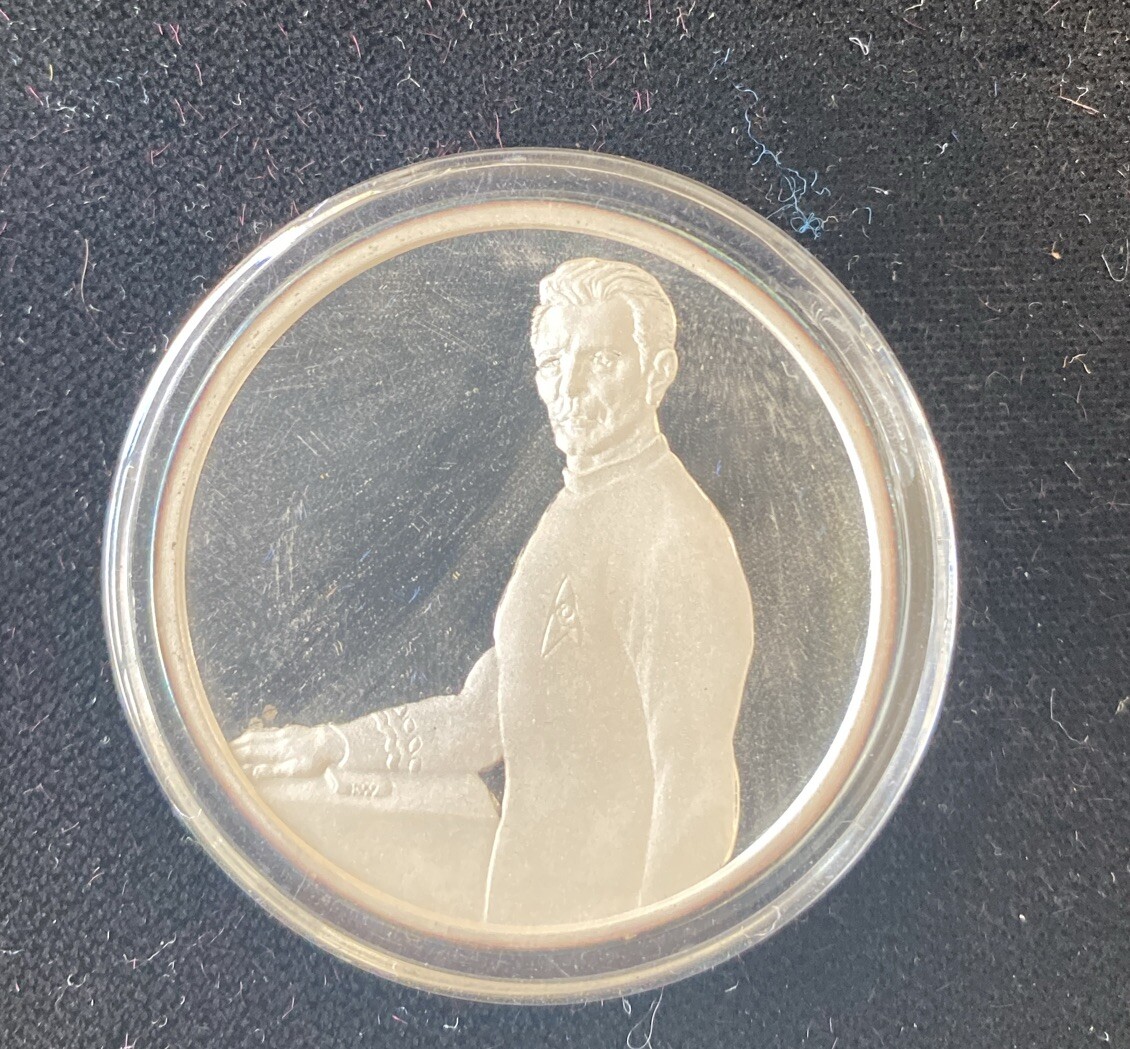 Scotty 1989 Star Trek Commemorative Proof Coin .999 Fine Silver with COA