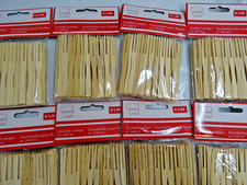 1000 Holzgabeln Snackgabeln Pommesgabeln 2 Zacken Imbiss Cocktail Gabeln Picker