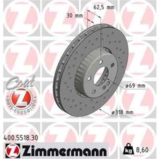 2x ZIMMERMANN Formula S Bremsscheibe 400.5518.30