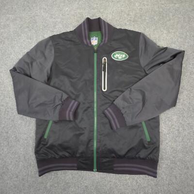 New York Jets Jacket Mens LARGE Green NFL Football League Reversible Nike Size L