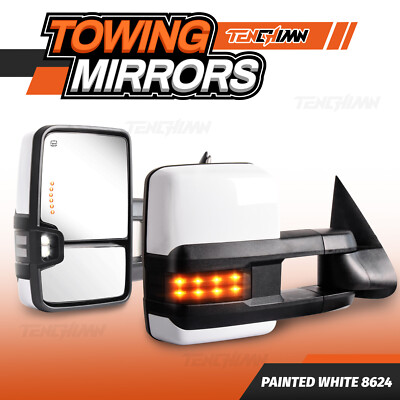 Towing Mirrors for 2003-2007 Silverado Sierra Dotted Signal Lights Power Heated