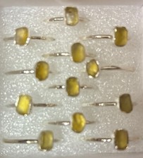 Sterling silver stackable ring size 10 Libyan Tektite