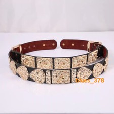 New Women's Hanfu Belt Men's Belt Gold Metals Cloud Dragon Ancient Costume Belt