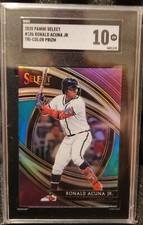 2020 Panini Select Tri-Color Prizm Acuna SGC 10 Pop 2